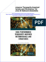 Full Ebook of High Performance Tensegrity Inspired Metamaterials and Structures 1St Edition Anna Al Sabouni Zawadzka Online PDF All Chapter