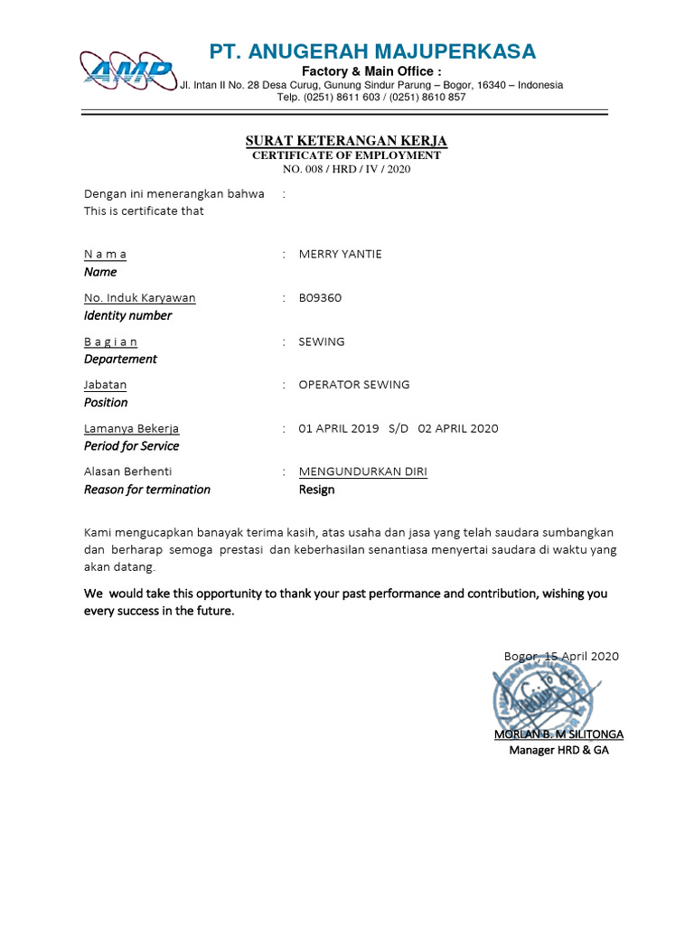 PT Anugerah Maju Perkasa | PDF