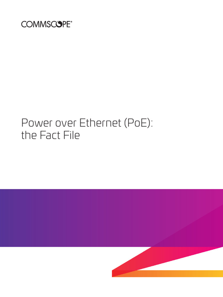 Power Over Ethernet PoE The Fact File PDF Network Switch 
