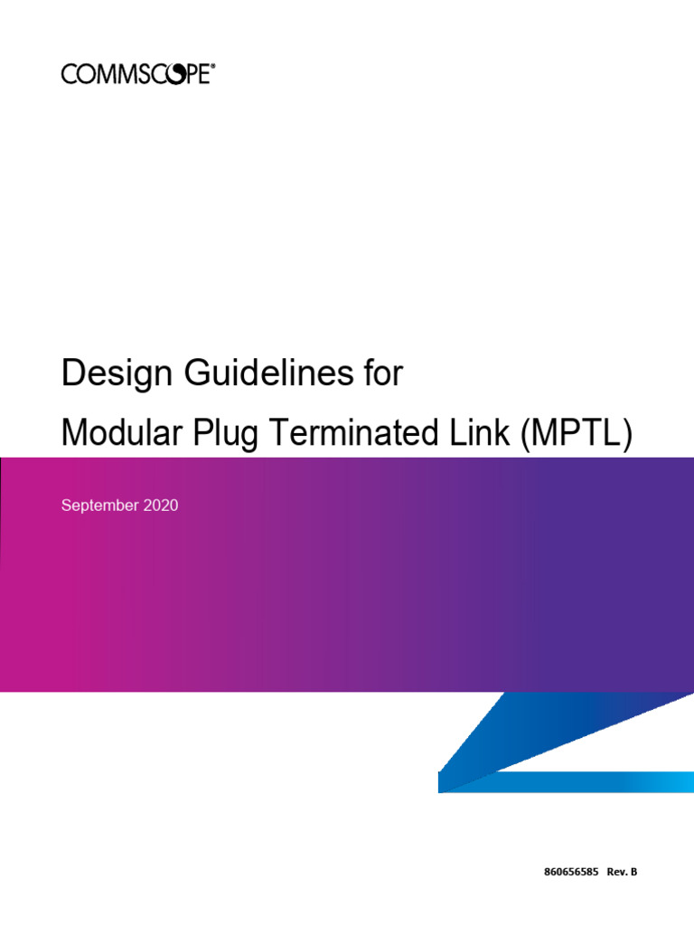 Design guidelines for modular plug terminated link mptl pdf