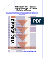Full Illustrated Microsoft Office 365 and Office 2016 Fundamentals 1St Edition Hunt Solutions Manual Online PDF All Chapter