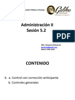 Sesión 5.2 SábadoCurso Administración II