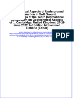Download full ebook of Geotechnical Aspects Of Underground Construction In Soft Ground Proceedings Of The Tenth International Symposium On Geotechnical Aspects Of Cambridge United Kingdom 27 29 June 2022 1St Edition online pdf all chapter docx 