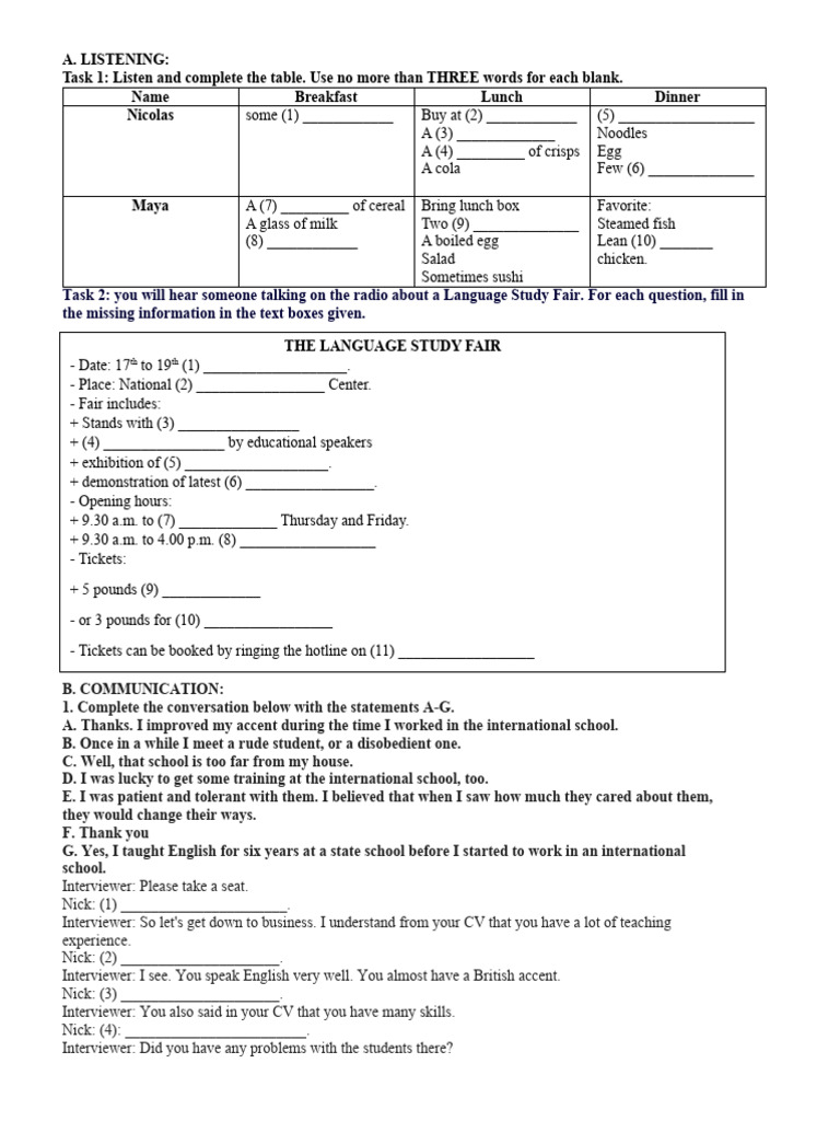 Grade 9 English Test Revision Guide | PDF | Tourism | English Language