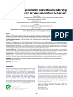 Can Both Entrepreneurial and Ethical Leadership Shape Employees' Service Innovative Behavior?