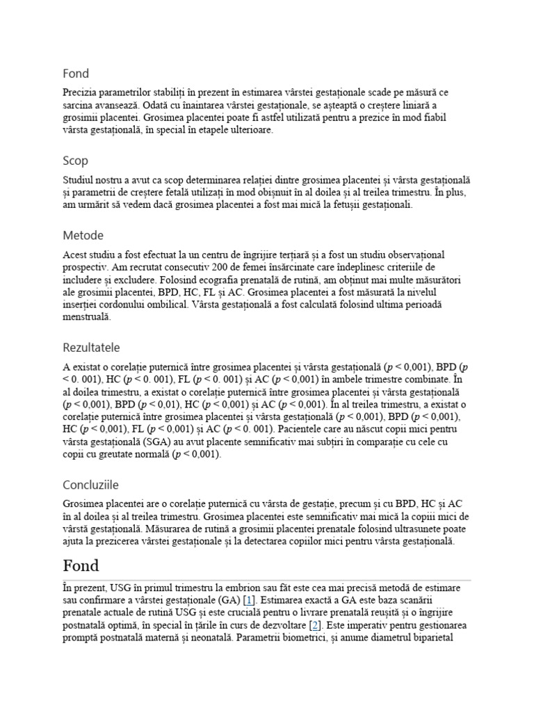 Traducere Articol Placenta | PDF