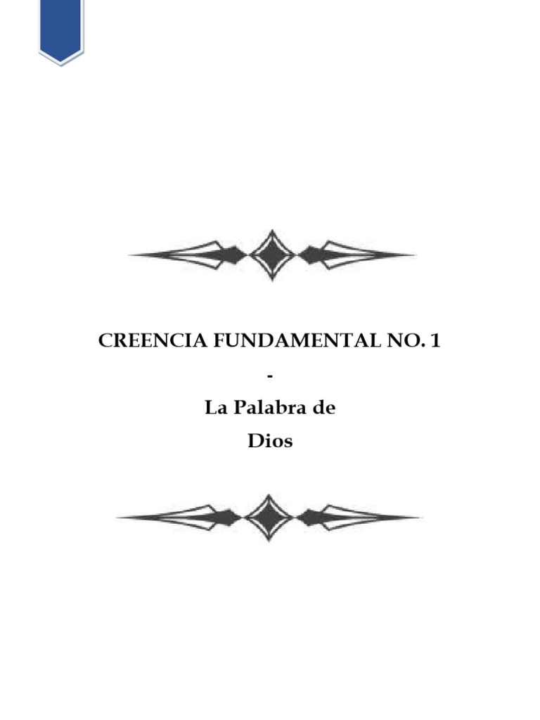 Guia de Estudio - Creencia Fundamental No. 1 - La Palabra de Dios | PDF ...