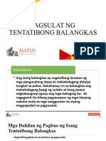 FIL02 - CO4.1 Pagsulat Ng Tentatibong Balangkas