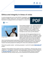 CORDIS - Article - 451292 Ethics and Integrity in Times of Crisis - en