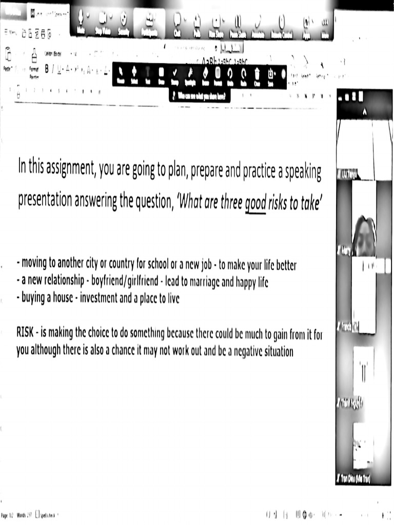 L3 speaking presentation notes pdf