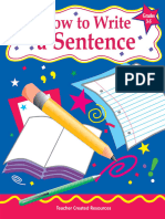 How To Write A Sentence, Grades 3-5 Standard E-Book