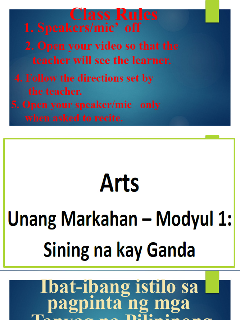 Arts Week 1 | PDF