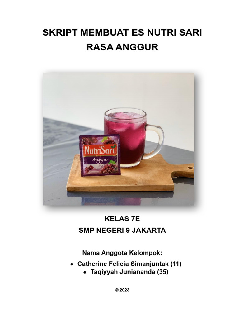 Cara Membuat Es Nutri Sari Anggur | PDF
