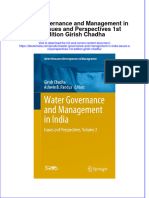 Download ebook Water Governance And Management In India Issues And Perspectives 1St Edition Girish Chadha online pdf all chapter docx epub 