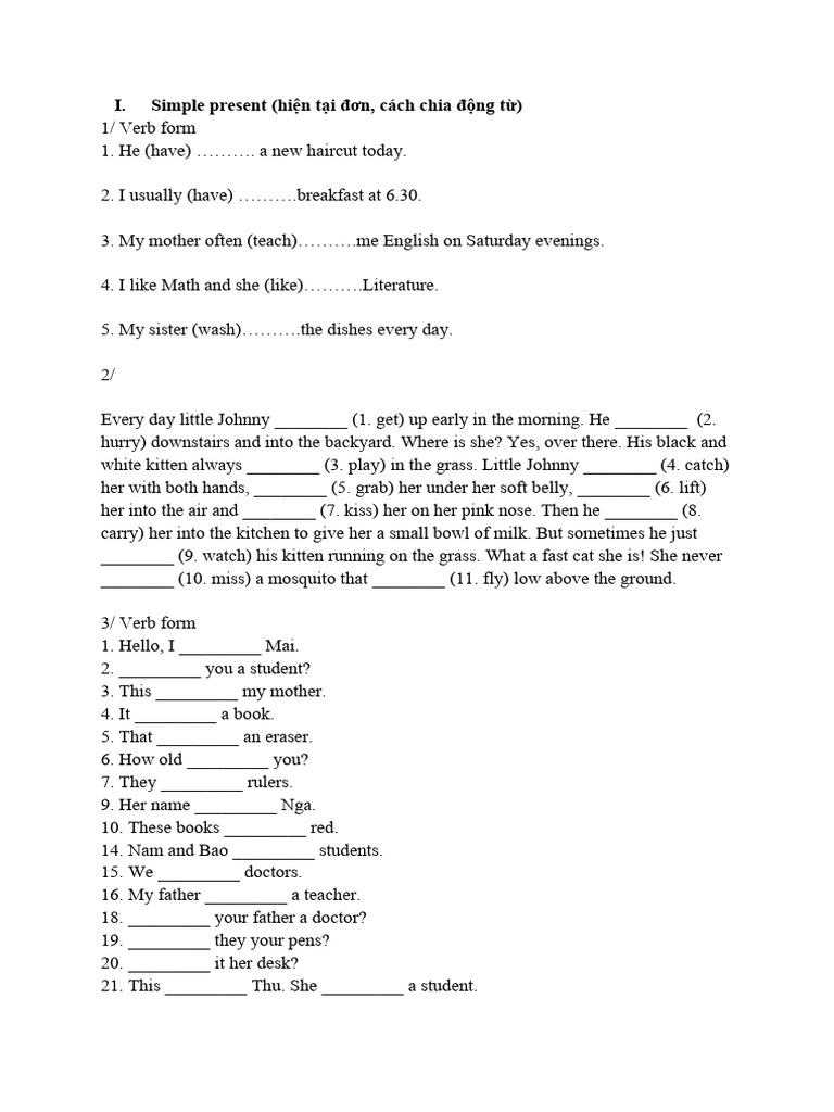 Teaching Simple Present Verbs | PDF | Language Arts & Discipline ...