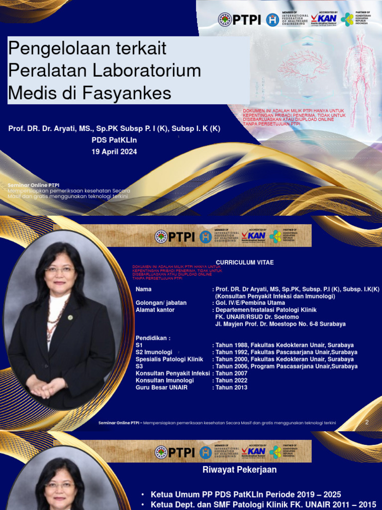 Seminar PTPI: Inovasi Laboratorium Kesehatan | PDF