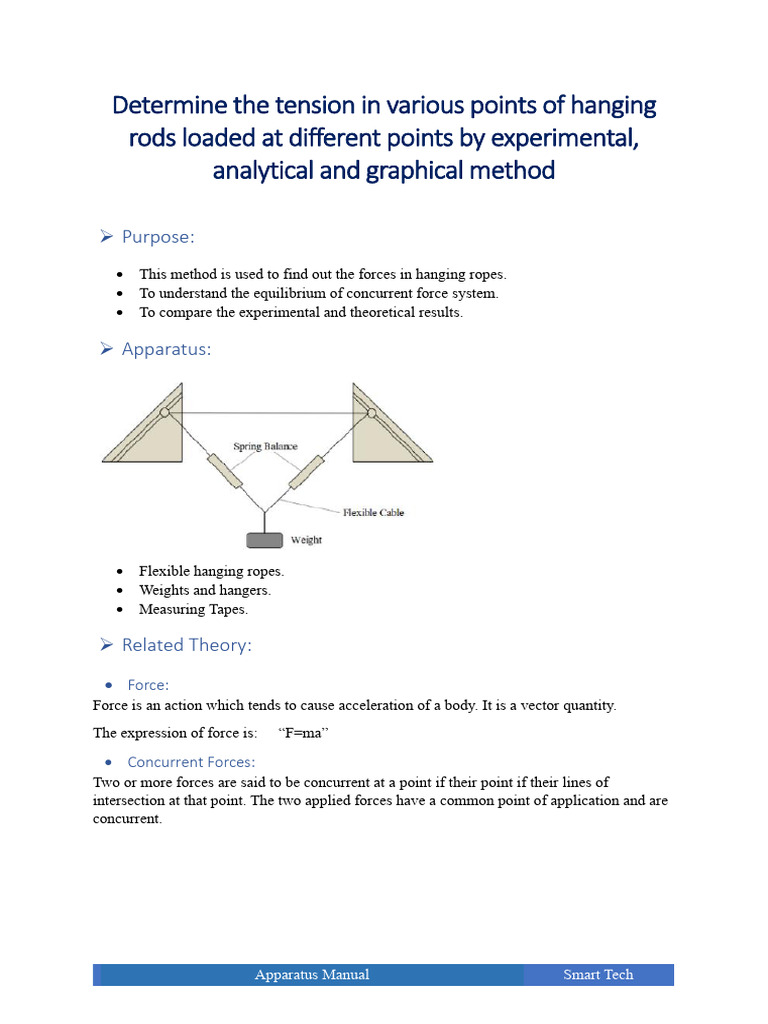Hanging Rope Manual | PDF | Force | Weight