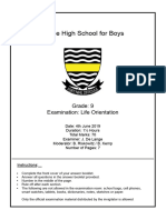 Grade 9 LO Exam Term 2 - 2019 June