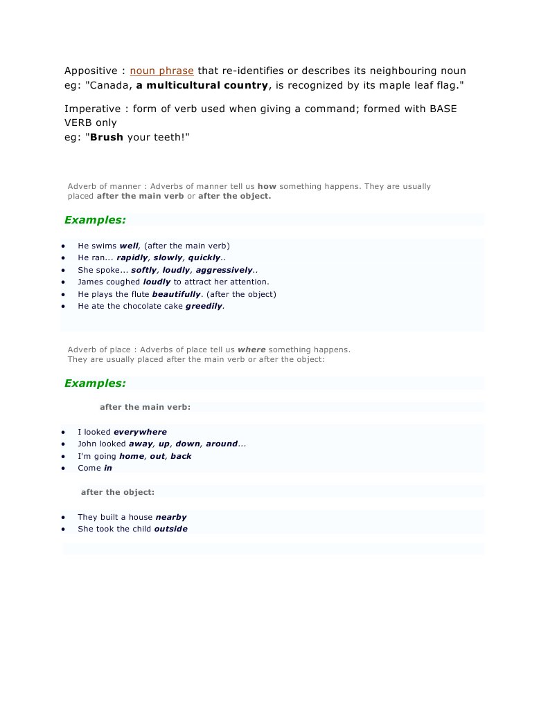 Appositive Noun Phrase Examples | PDF