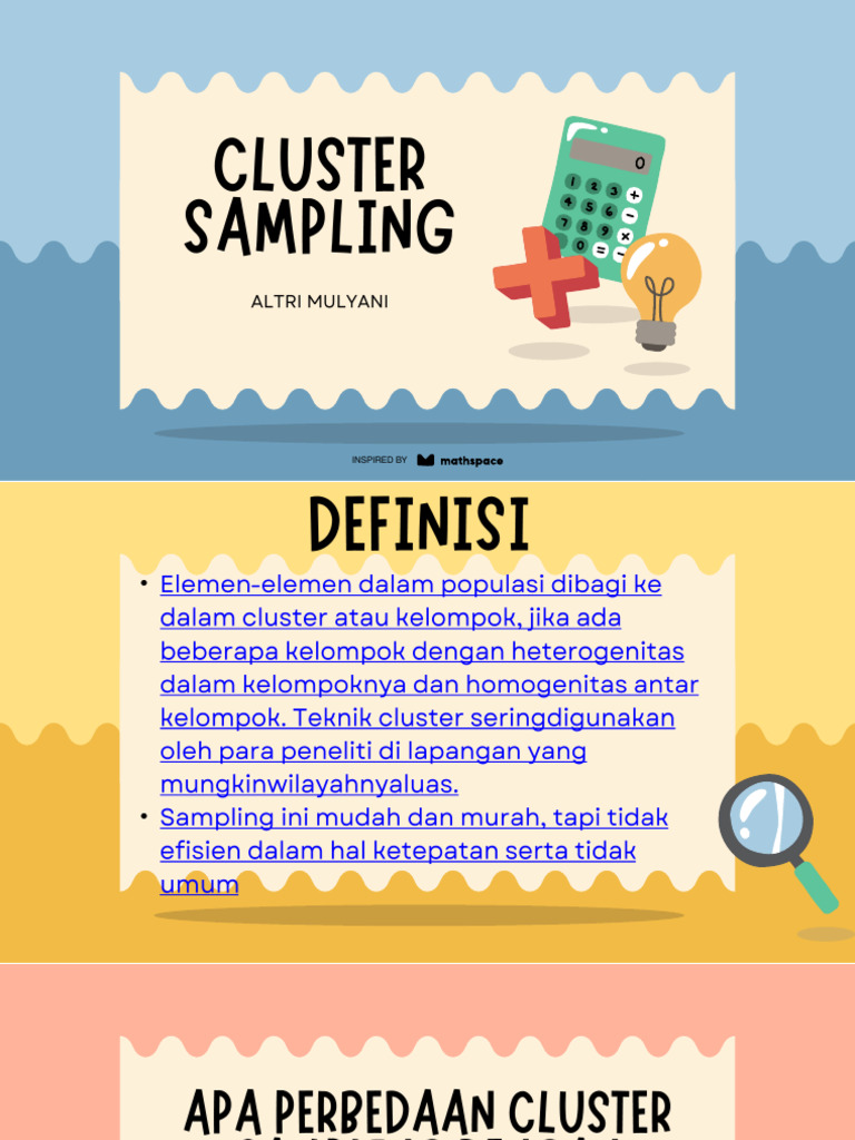 Cluster sampling pdf