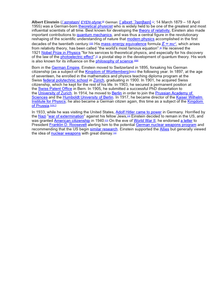 Albert Einstein | PDF