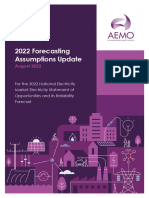 AEMO, 2022 - Forecasting Assumptions Update