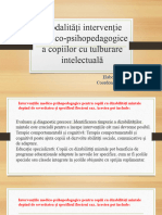 Modalități intervenție medico-psihopedagogice a copiilor cu tulburare PPT