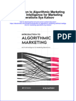 Full Ebook of Introduction To Algorithmic Marketing Artificial Intelligence For Marketing Operations Ilya Katsov Online PDF All Chapter