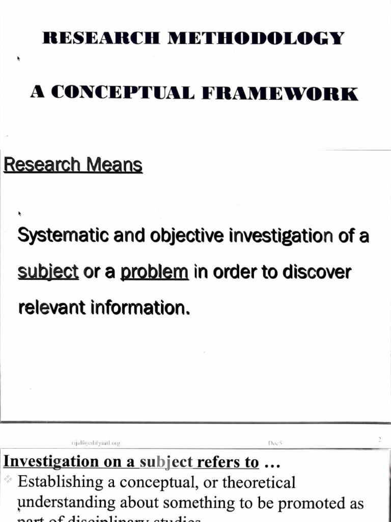 Research Methodology Framework Guide | PDF | Methodology | Science