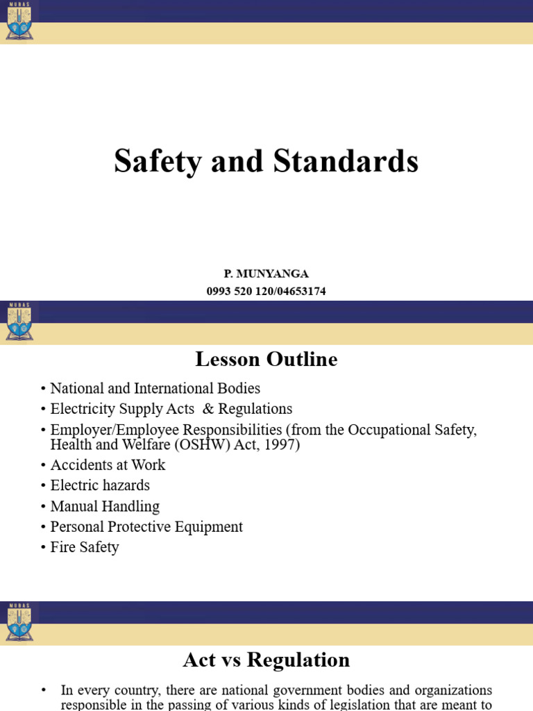Electricity Safety and Standards Overview | PDF | Personal Protective ...
