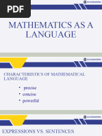 Mathematics as Language Ppt