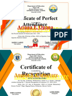 Certificates-For Perfect Attendance