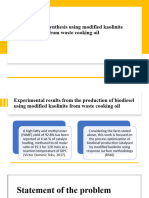 1biodiesel Production Via Used Organic Oil