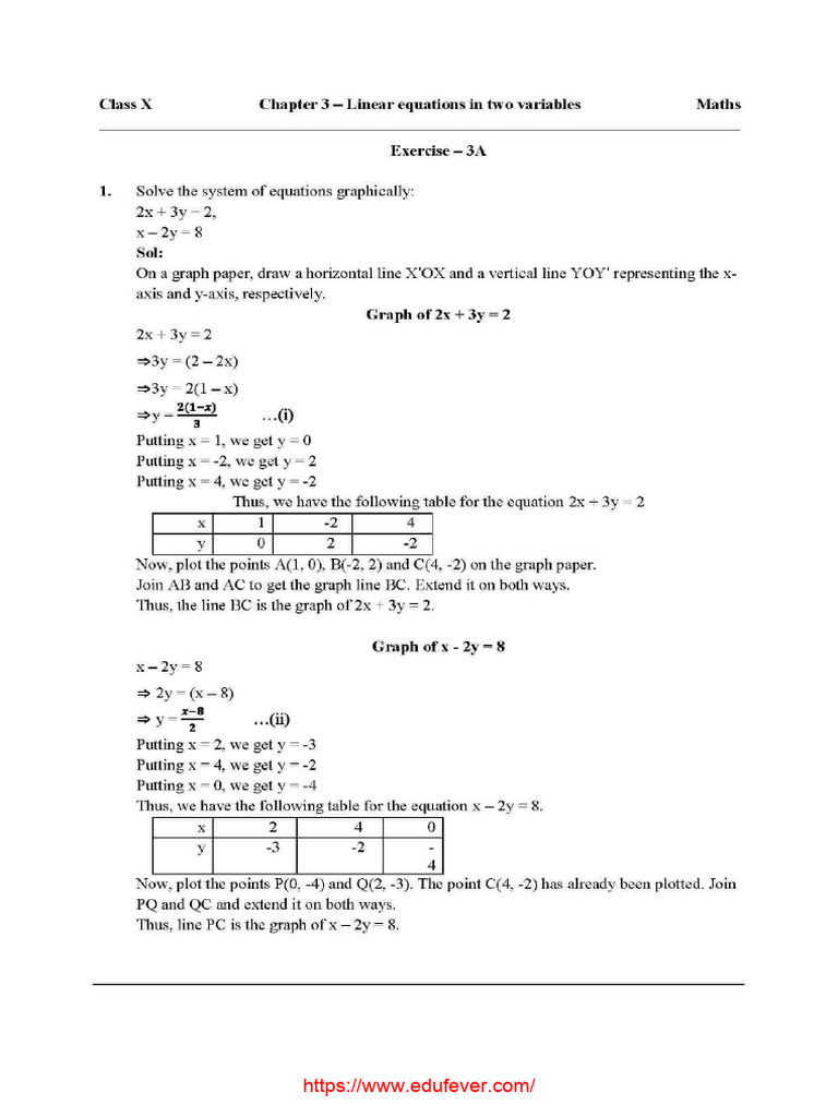 Chapter 3 Linear Equations in Two Variables | PDF | Science & Mathematics