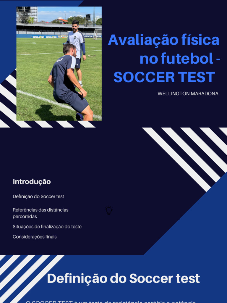 Avaliação do Soccer Test no Futebol | PDF | Tempo