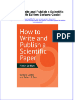 Download full ebook of How To Write And Publish A Scientific Paper 9Th Edition Barbara Gastel online pdf all chapter docx 