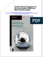 Full Ebook of Medical Physics Physical Aspects of Diagnostics de Gruyter Stem 2Nd Edition Hartmut Zabel Online PDF All Chapter