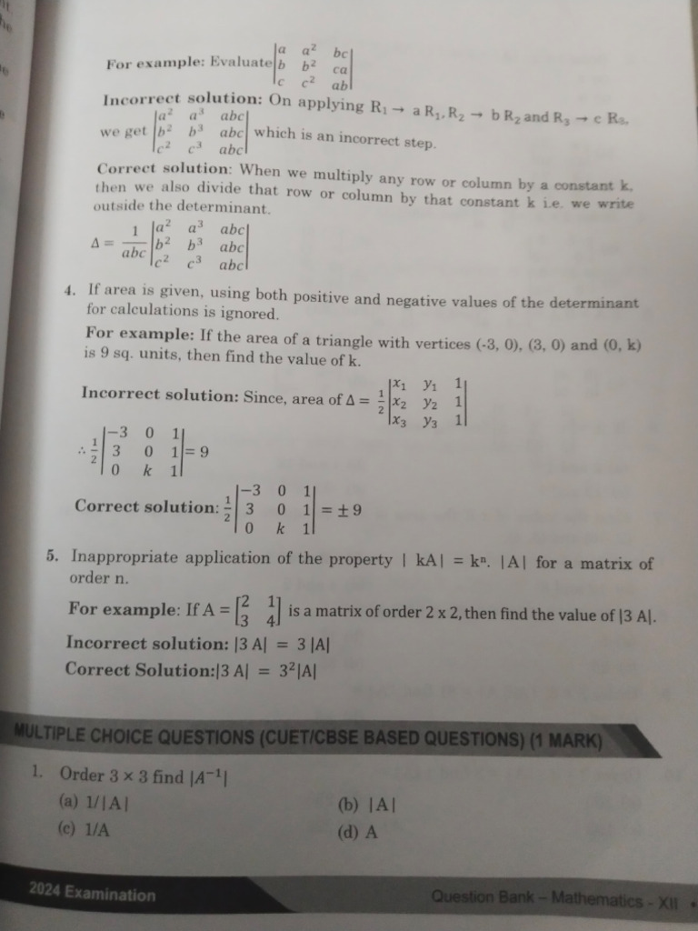 Determinants QB | PDF