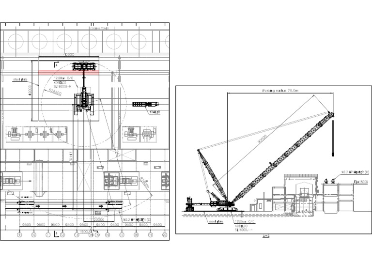 Crane Arrangement Study - Phase-1 No.1 & 2 HP Heater (C) | PDF