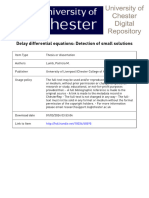 Delay Differential Equations Detection of Small Solutions