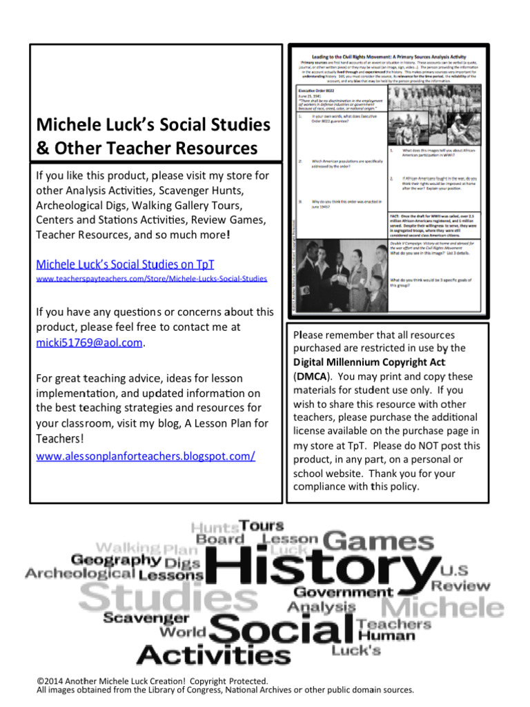 Civil Rights Movement Primary Source Analysis Bundle | PDF