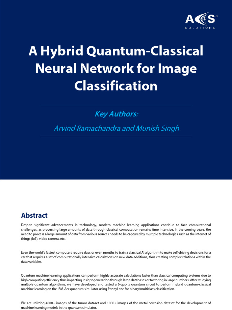 Hybrid Quantum-Classical Image Classifier | PDF | Quantum Computing ...