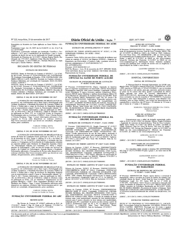 DOU Contrato Inicial | PDF