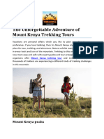 The Unforgettable Adventure of Mount Kenya Trekking Tours