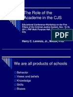 The Role of The Academe in The CJS