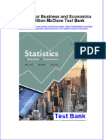 Full Statistics For Business and Economics 12Th Edition Mcclave Test Bank Online PDF All Chapter