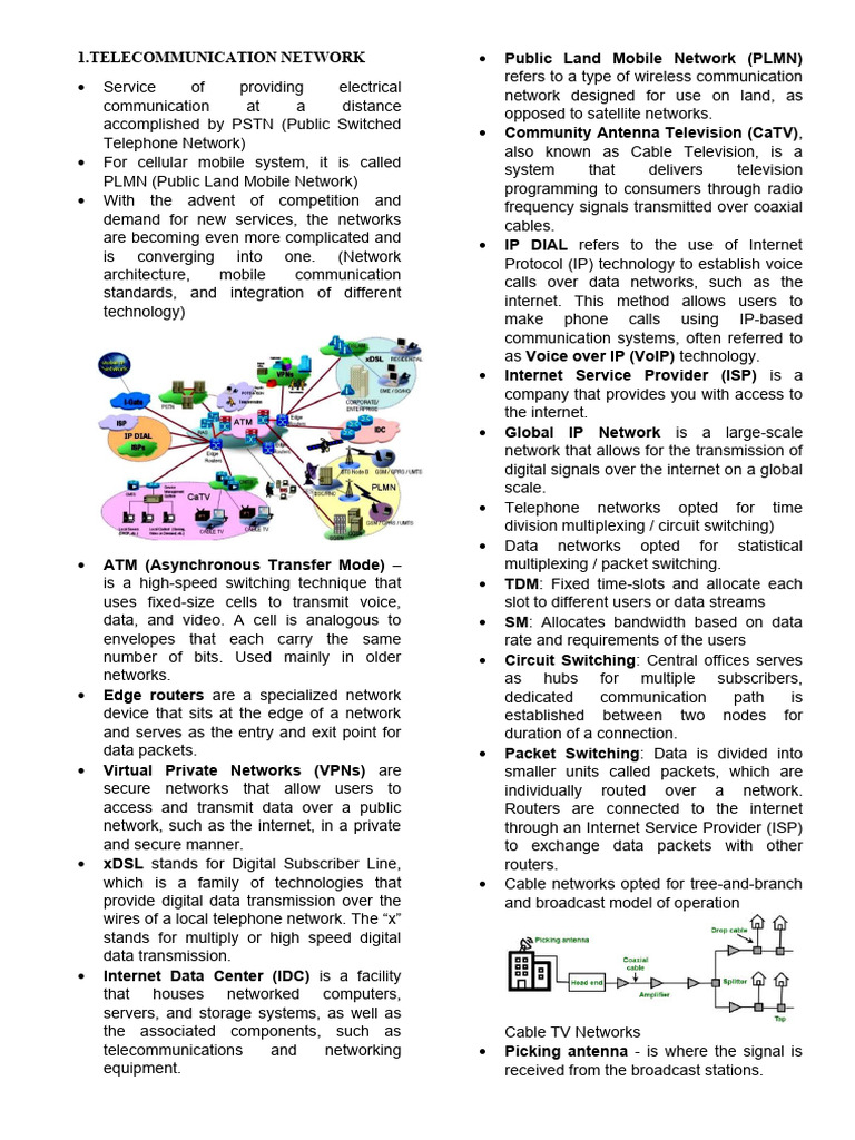 Rev Notes 1 | PDF | Computer Network | Telecommunications