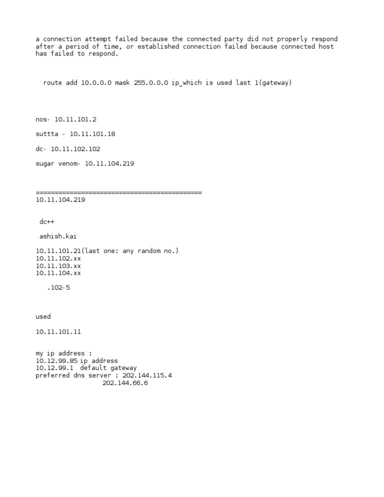 Connection Attempt Failure Analysis | PDF