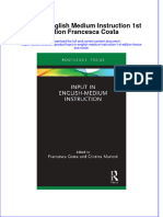 Download full ebook of Input In English Medium Instruction 1St Edition Francesca Costa online pdf all chapter docx 