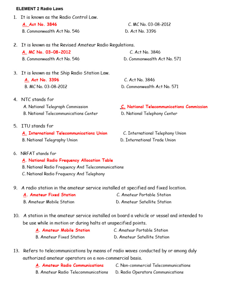 Reviewer With Answer Element 2 Revised1111 | PDF | Very High Frequency ...